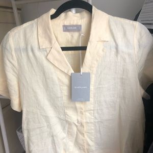 NWT Everlane Linen Short Sleeve Button Down